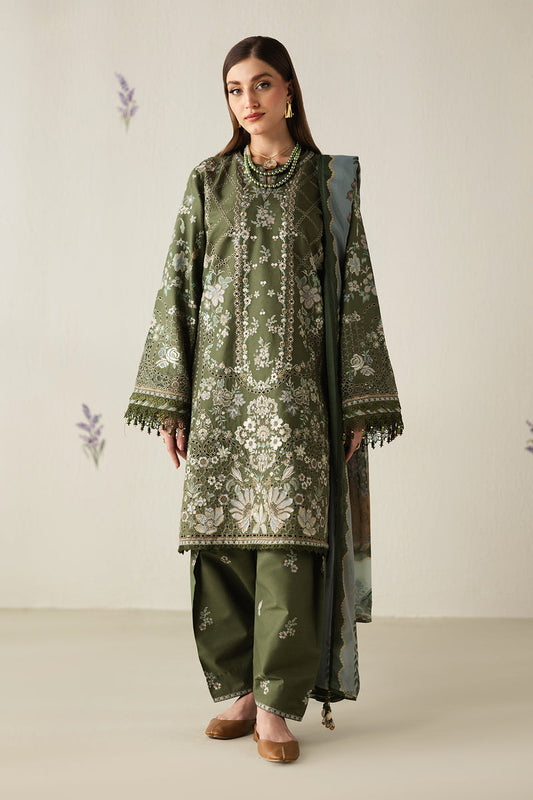 3-Piece Baroque Premium Embroidered Dhanak Suit AL-815