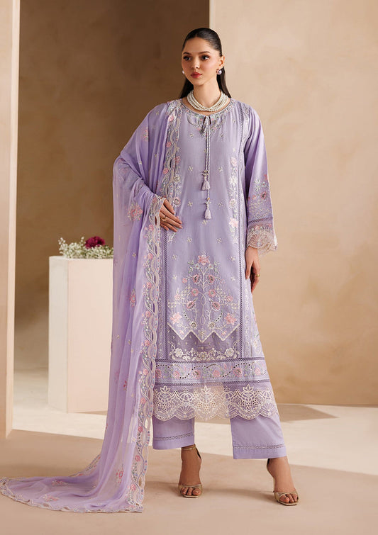 3-Piece Laam Inspired Premium Embroidered Dhanak Suit AL-837