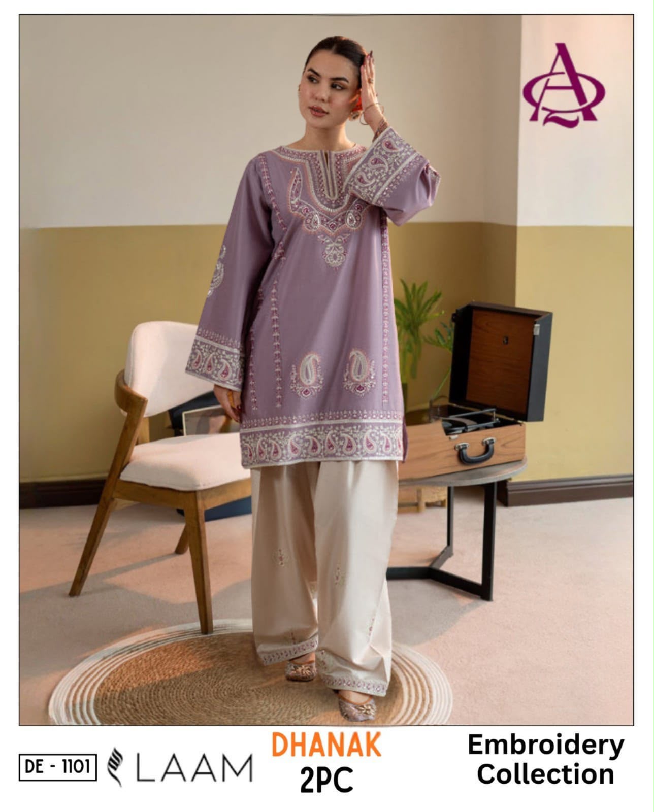 2-Piece | Premium Embroidered Winter Suit – DE-1101D