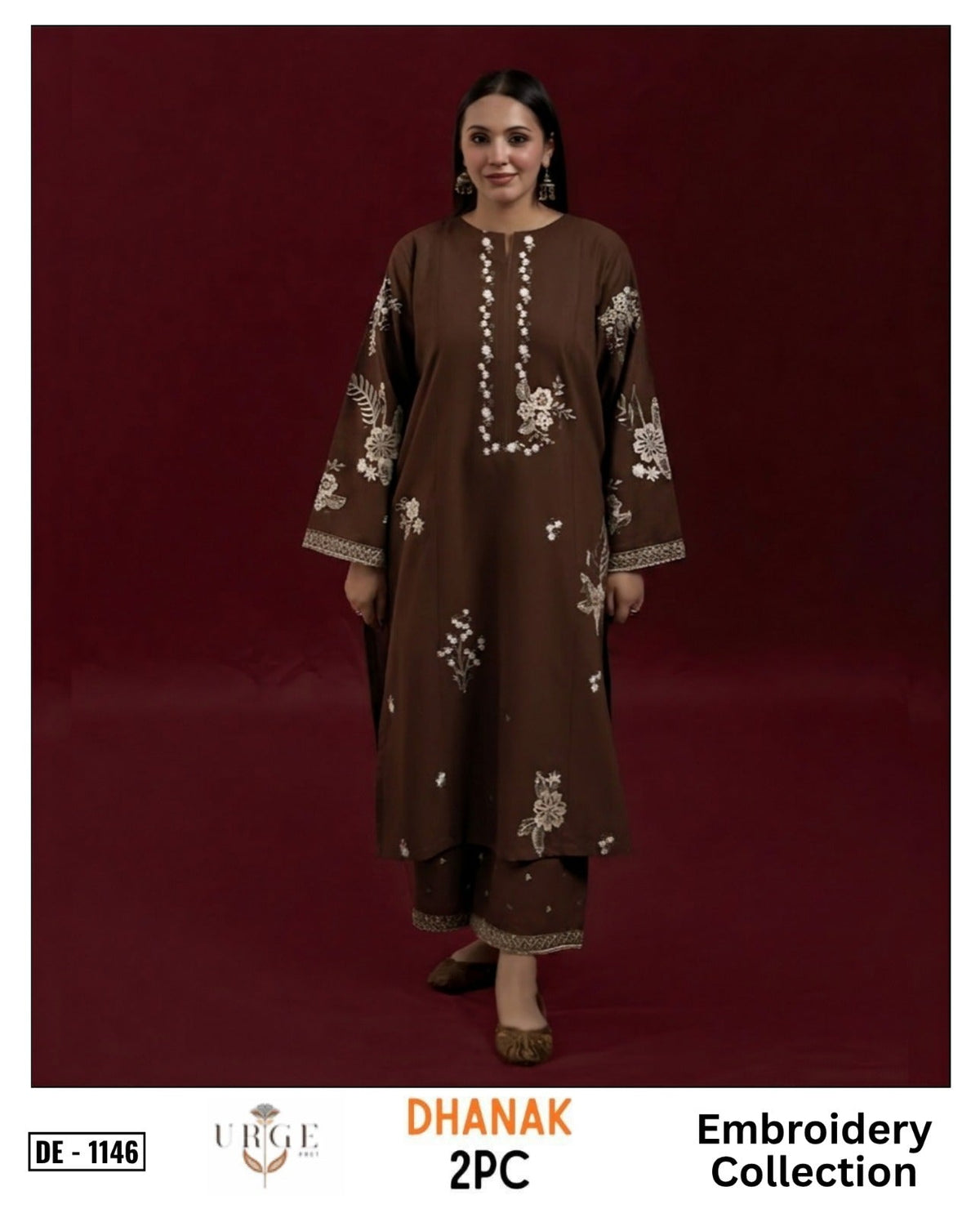 2-Piece | Premium Embroidered Winter Suit – DE-1146W