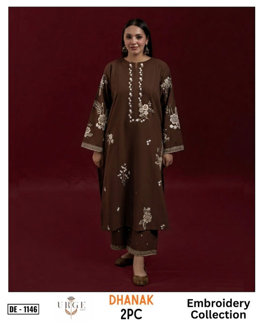 2-Piece | Premium Embroidered Winter Suit – DE-1146W