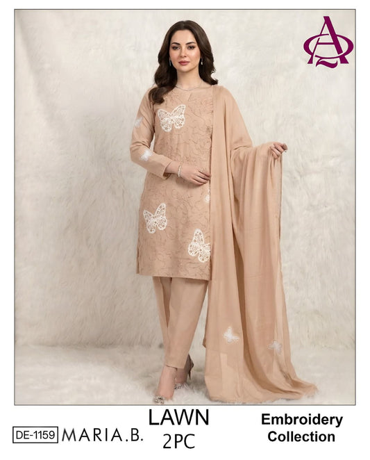 Embroidered 2Pc Lawn Unstitched Summer Dress - DE-1159S