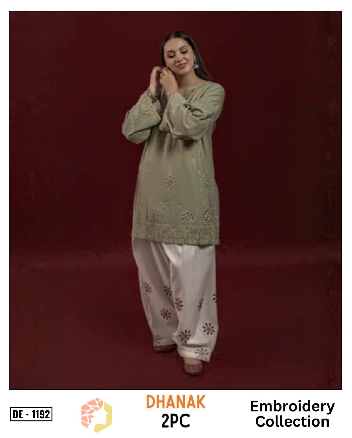 2-Piece | Premium Embroidered Winter Suit – DE-1192