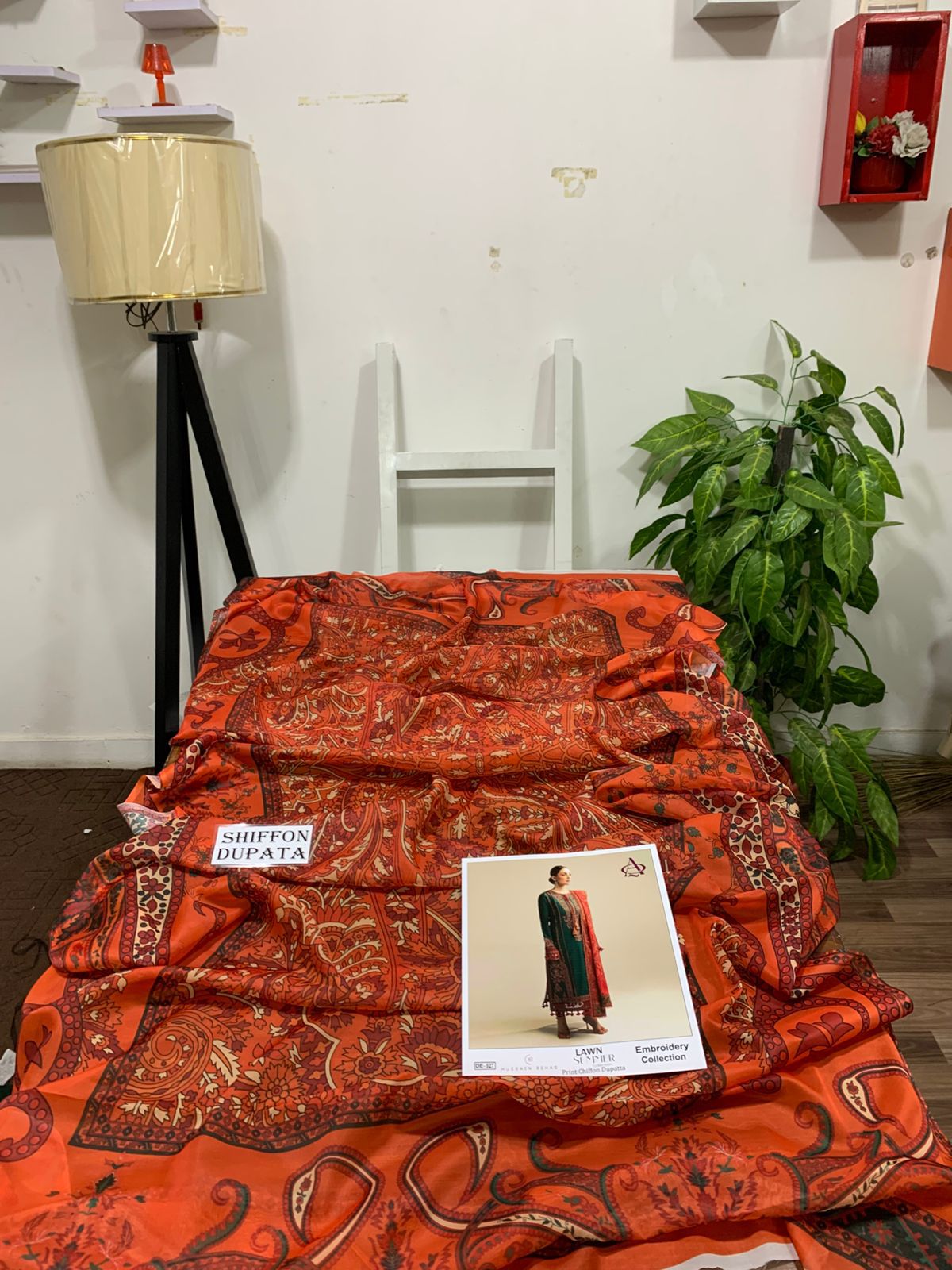 Emb 3PC Lawn Summer Dress With Silk Printed Dupatta - DE-527