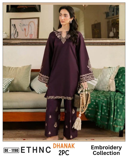 2-Piece | Premium Embroidered Winter Suit – DE-1190